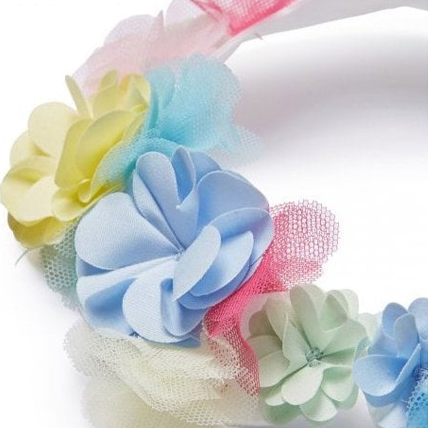 Girls Multicoloured Flower Collar, 1, hi-res
