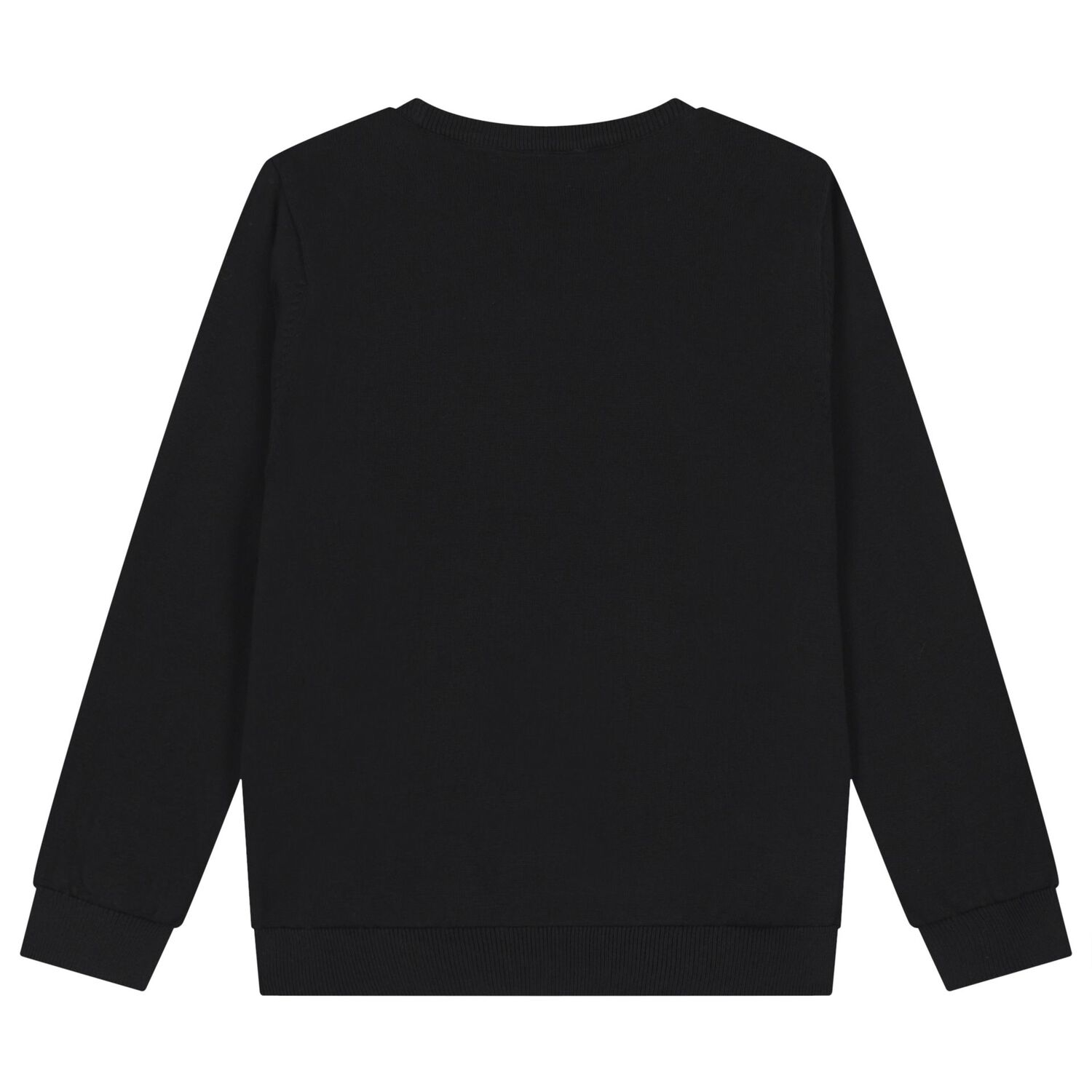 Boys Black Knitted Jumper, 1, hi-res