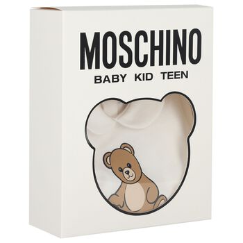 White Teddy Bear Logo Babygrow