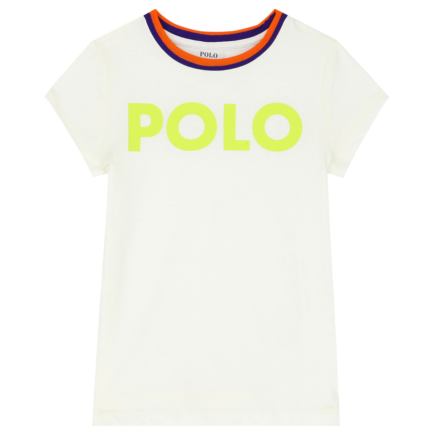 تيشيرت بالشعار باللون العاجي للبنات, 1, hi-res image number null