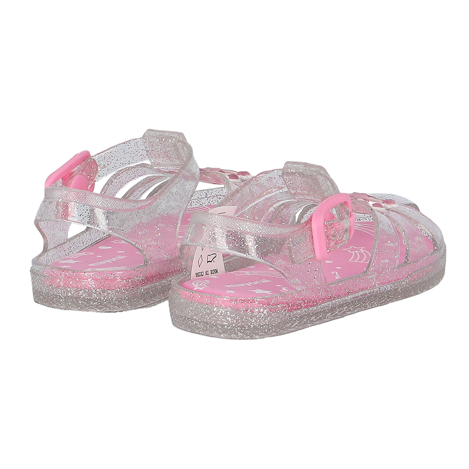 Younger Girls Pink Unicorn Jelly Shoes, 2, hi-res