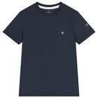 Boys Navy Blue Logo T-Shirt, 1, hi-res