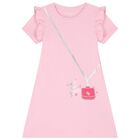 Girls Pink Logo Bag Dress, 2, hi-res