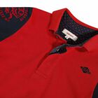 Boys Red Cotton Polo Shirt, 1, hi-res
