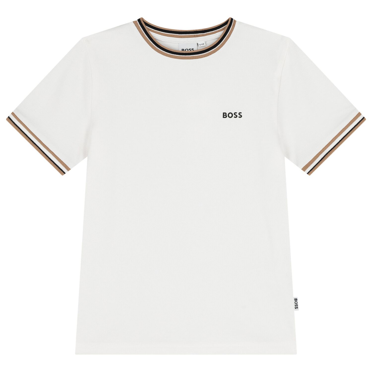 Boys White Logo T-Shirt, 2, hi-res