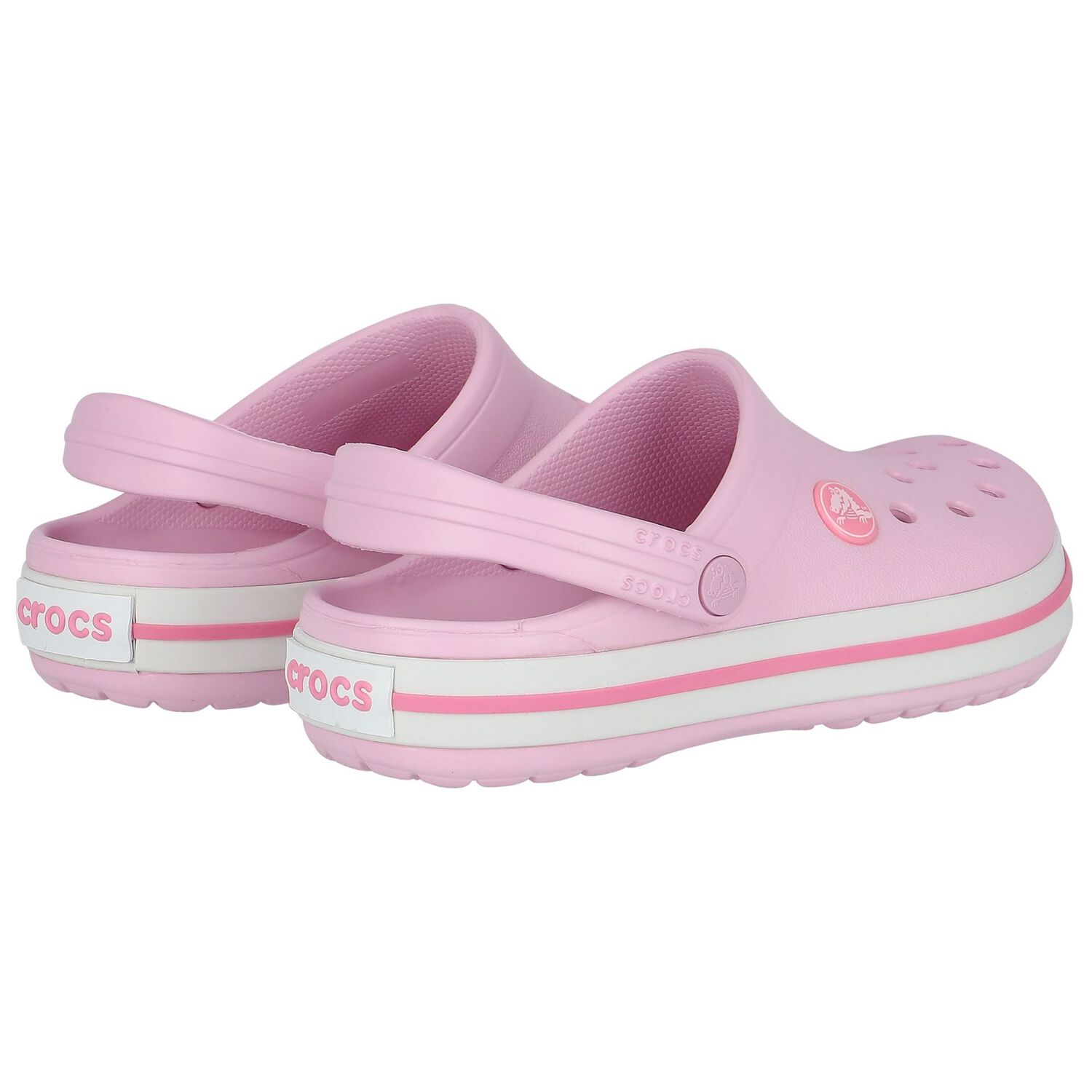 Girls Pink Crocband Clog Sandals, 1, hi-res image number null