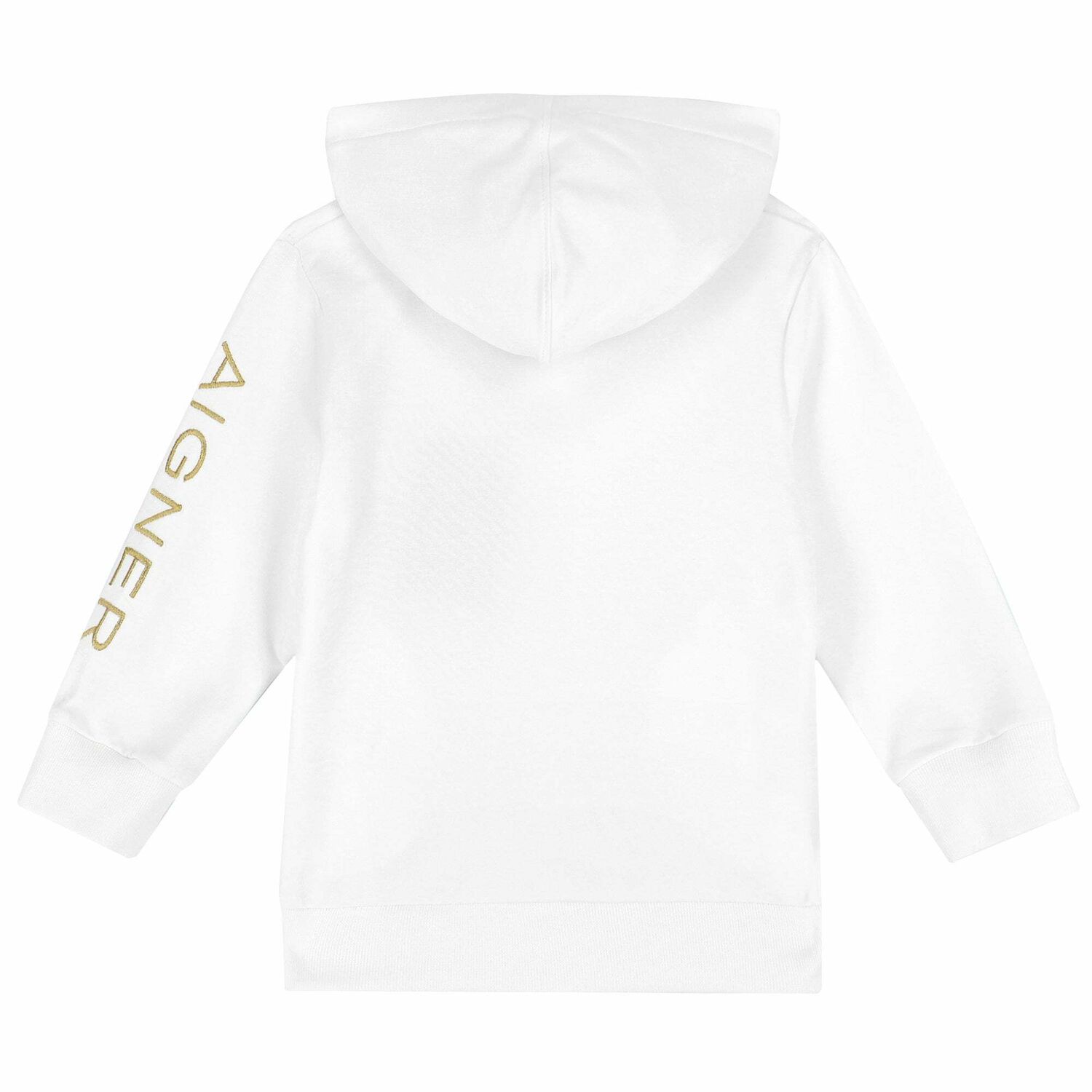 Younger Boys White Logo Zip Up Top, 1, hi-res image number null