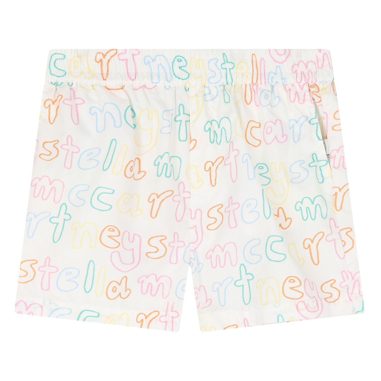 Younger Girls Ivory Cotton Shorts, 1, hi-res image number null