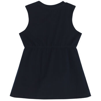 Baby Girls Navy Blue Logo Dress