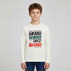 Boys White & Green Long Sleeve Top, 1, hi-res