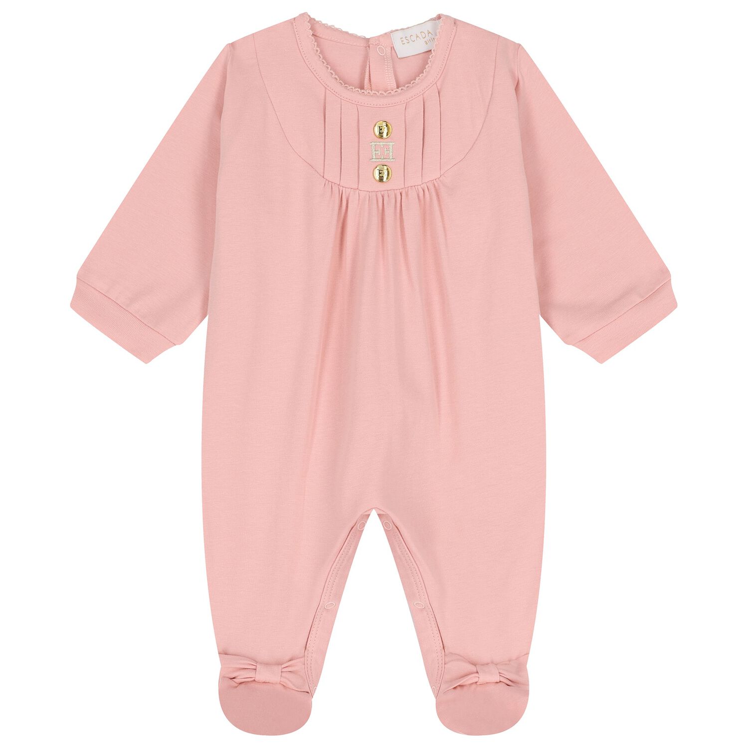 Baby Girls Pink Logo Babygrow, 2, hi-res