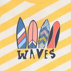 Boys White & Yellow Striped T-Shirt, 1, hi-res