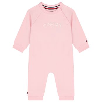 Baby Girls Pink Logo Romper