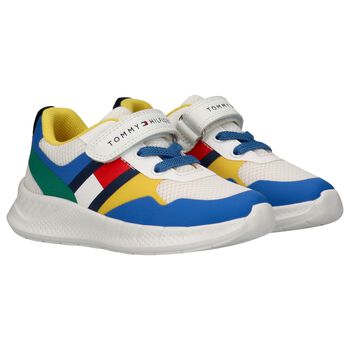 Boys Multi-Coloured Logo Trainers