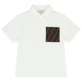 Boys Ivory Logo Polo Shirt