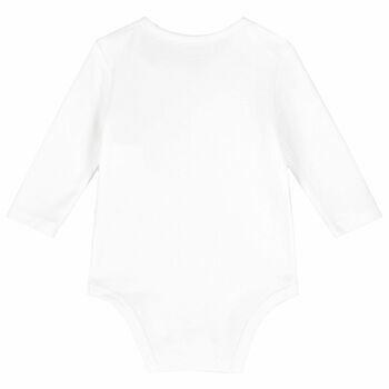 White Logo Baby Bodysuit