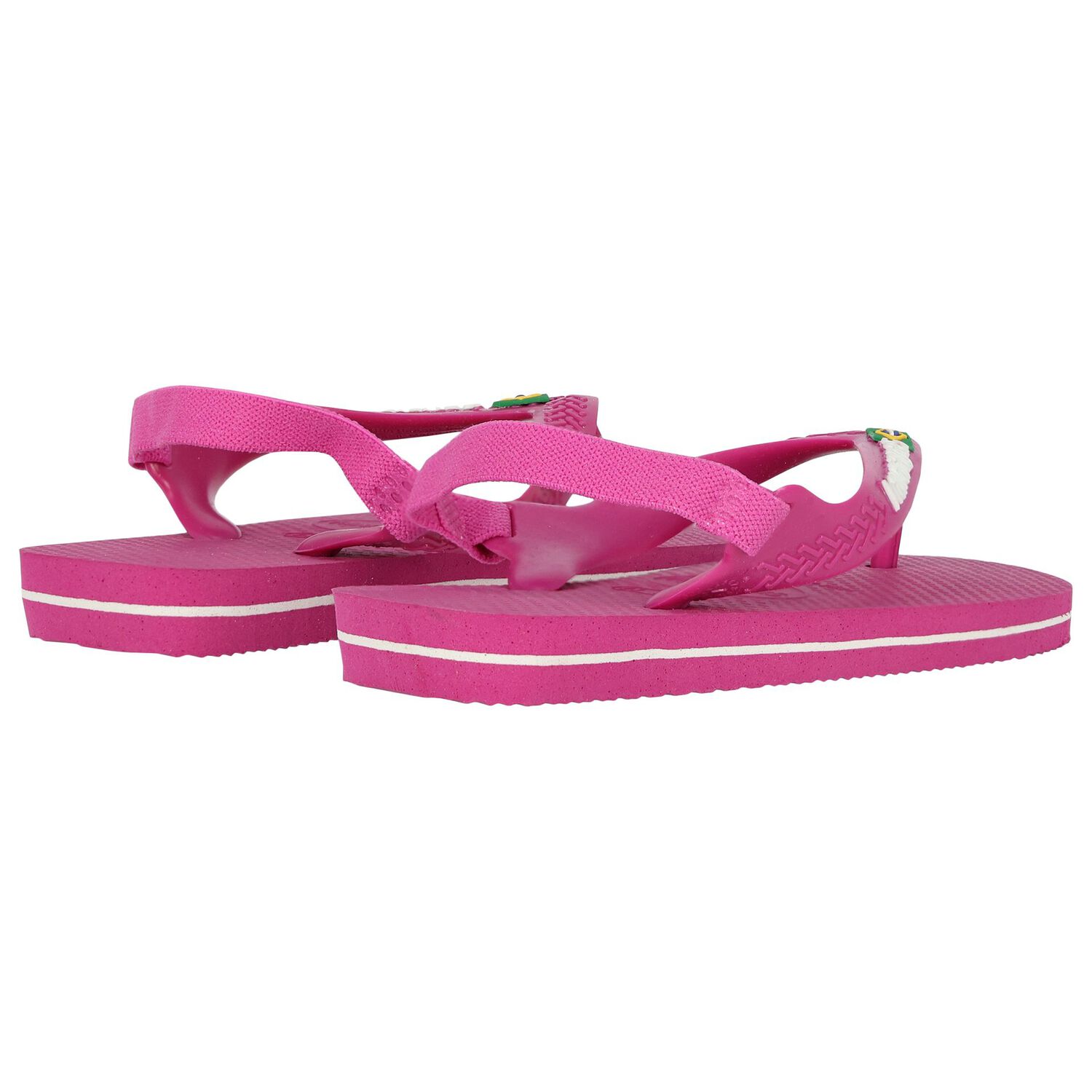 Girls Pink Logo Flip Flops, 4, hi-res image number null