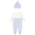 Baby Boys Ivory & Blue Babygrow Set, 2, hi-res