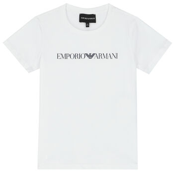 Boys White Logo T-Shirt
