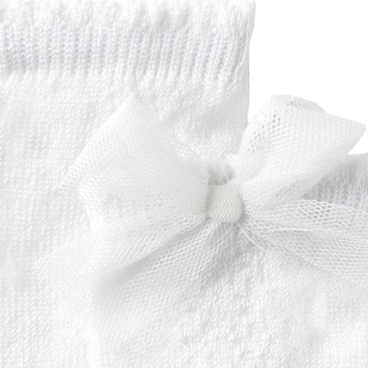 جوارب بنات بفيونكة باللون الأبيض, 2, hi-res