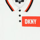 Boys White Logo Polo Shirt, 1, hi-res