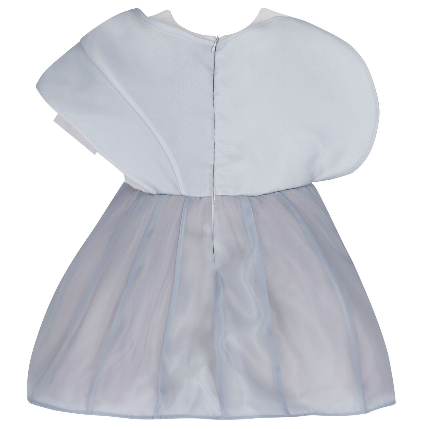Girls Grey & Purple Organza Dress, 1, hi-res