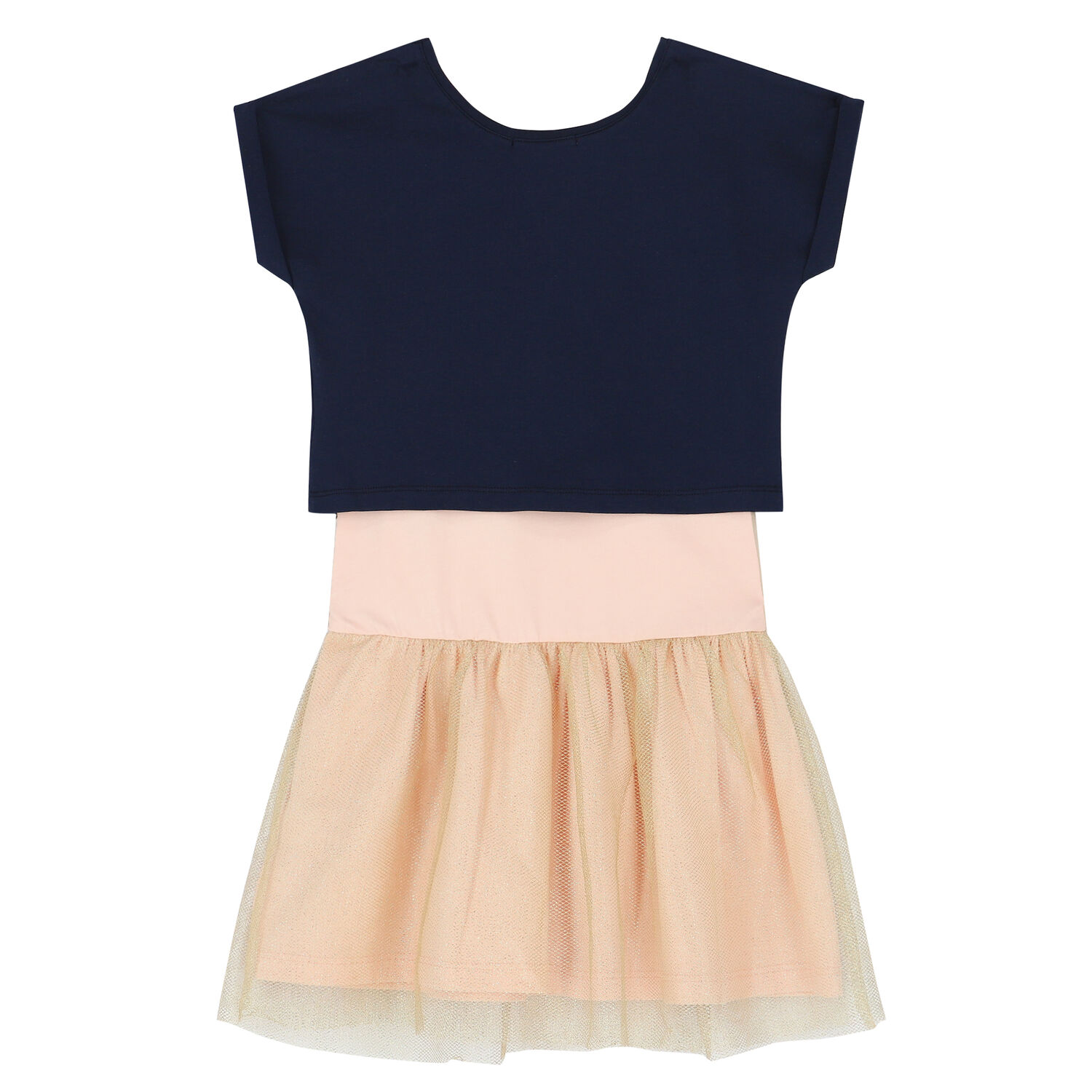Girls Navy & Pink 2 In 1 Dress Set, 1, hi-res image number null