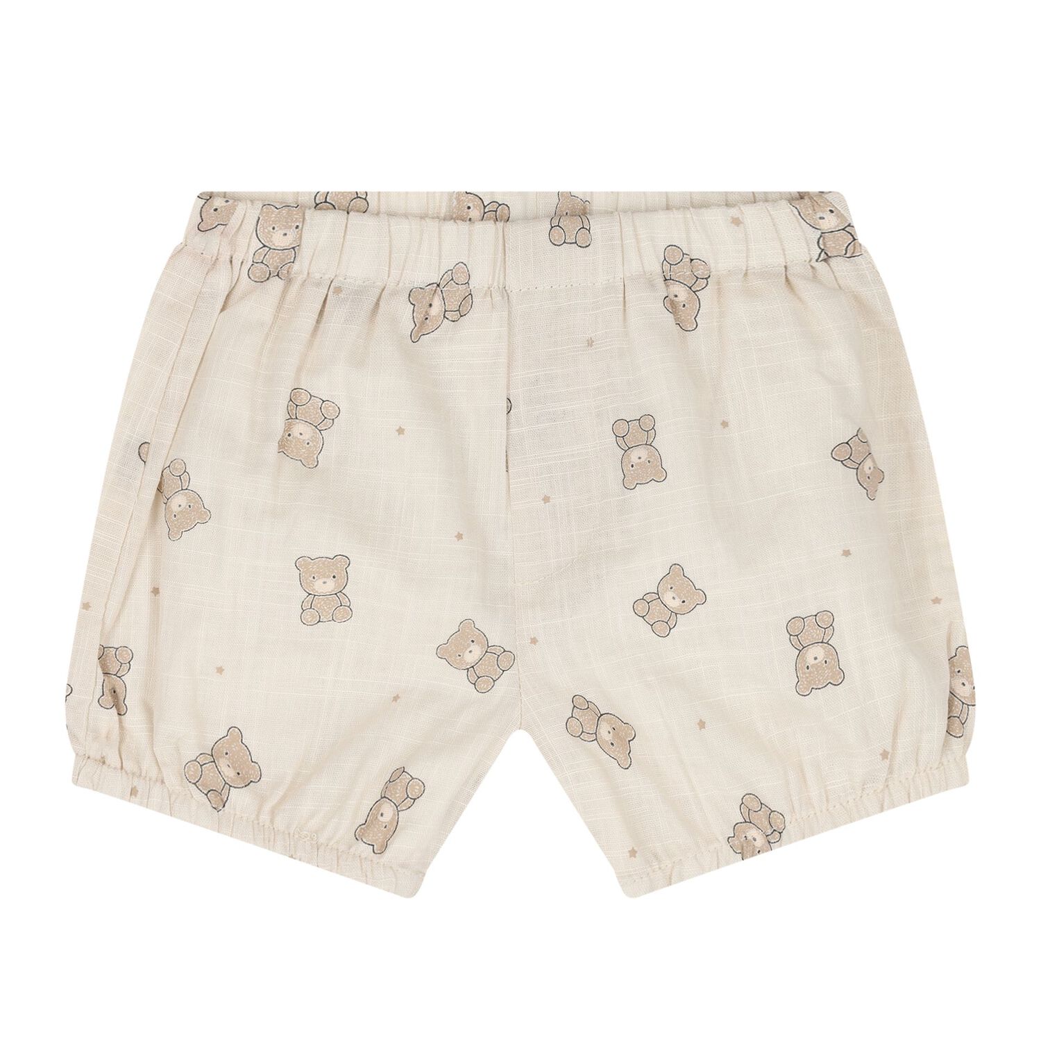 Baby Boys Ivory & Beige Teddy Bear Shorts Set, 1, hi-res