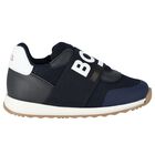 حذاء أولاد رياضى بالشعار باللون الكحلى, 2, hi-res