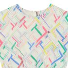 تيشيرت بنات بالشعار باللون العاجي, 1, hi-res