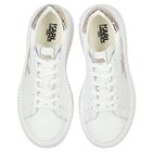 Girls White Logo Trainers, 1, hi-res