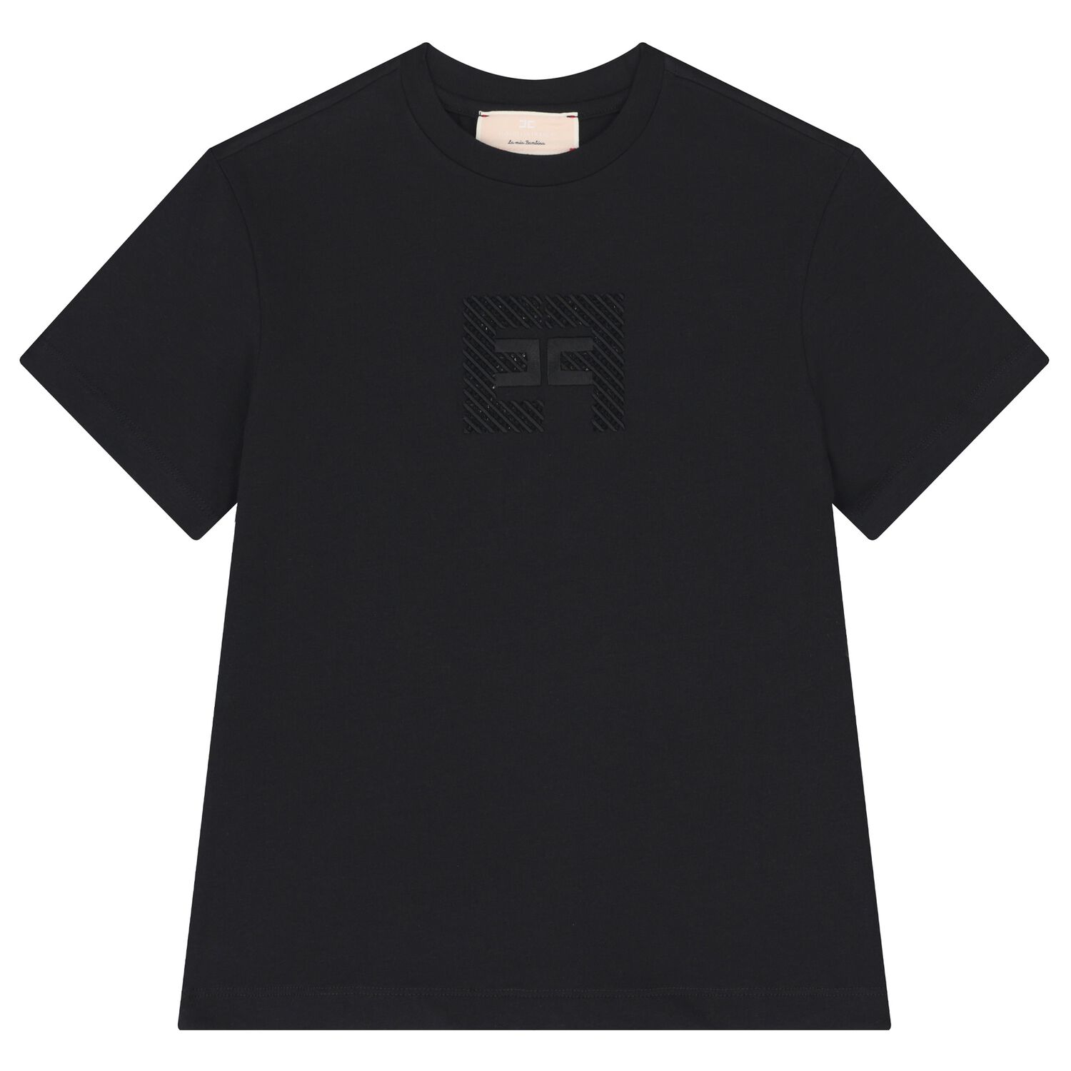 Girls Black Logo T-Shirt, 1, hi-res