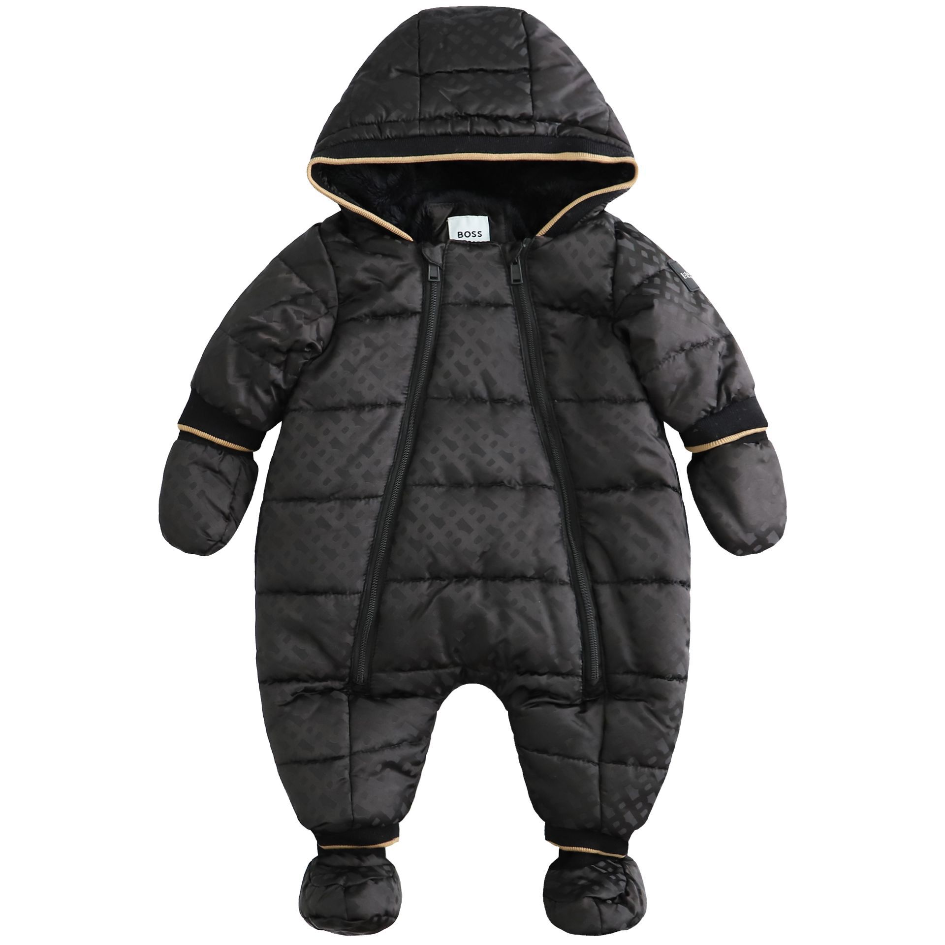 BOSS Baby Boys Black Logo Snowsuit Junior Couture UAE