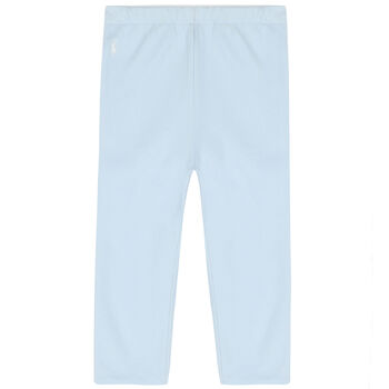 Baby Boys Blue & White Reversible Logo Trousers