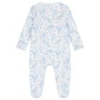 Baby Boys White & Blue Africa Babygrow, 1, hi-res