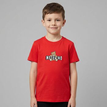 Red Teddy Bear Logo T-Shirt