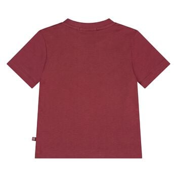 Younger Boys Burgundy Logo T-Shirt