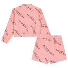 Girls Pink Logo Shorts Set, 1, hi-res