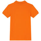 Boys Orange Logo Polo Shirt, 1, hi-res