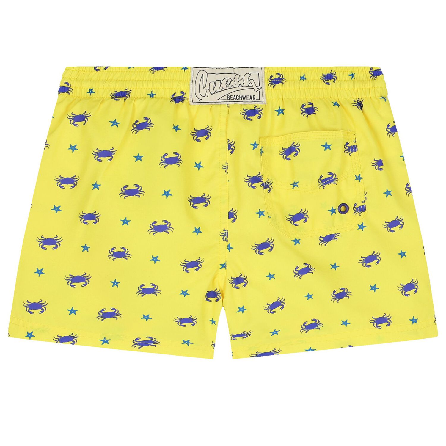 Boys Yellow Printed Swim Shorts, 1, hi-res image number null