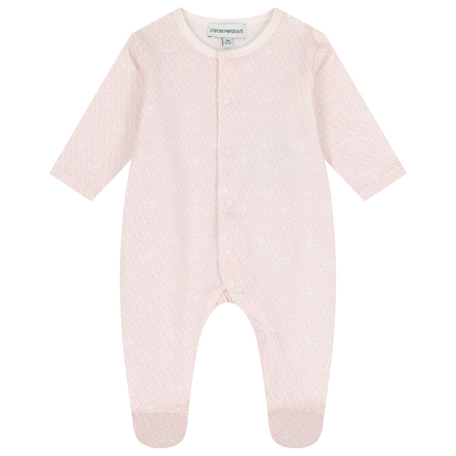 Baby Girls Pink Logo Babygrow Set, 4, hi-res