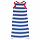 Girls Blue Stripe Dress, 1, hi-res