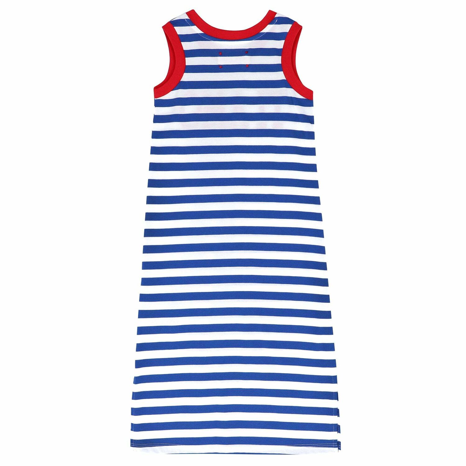 Girls Blue Stripe Dress, 1, hi-res