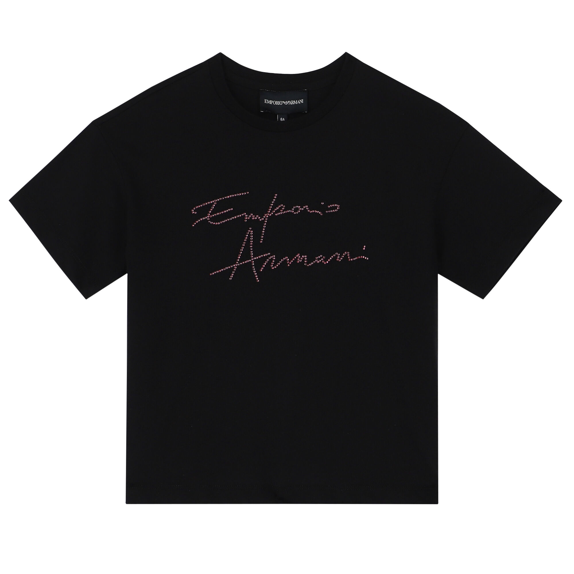 Emporio Armani Girls Black Logo T Shirt Junior Couture UAE
