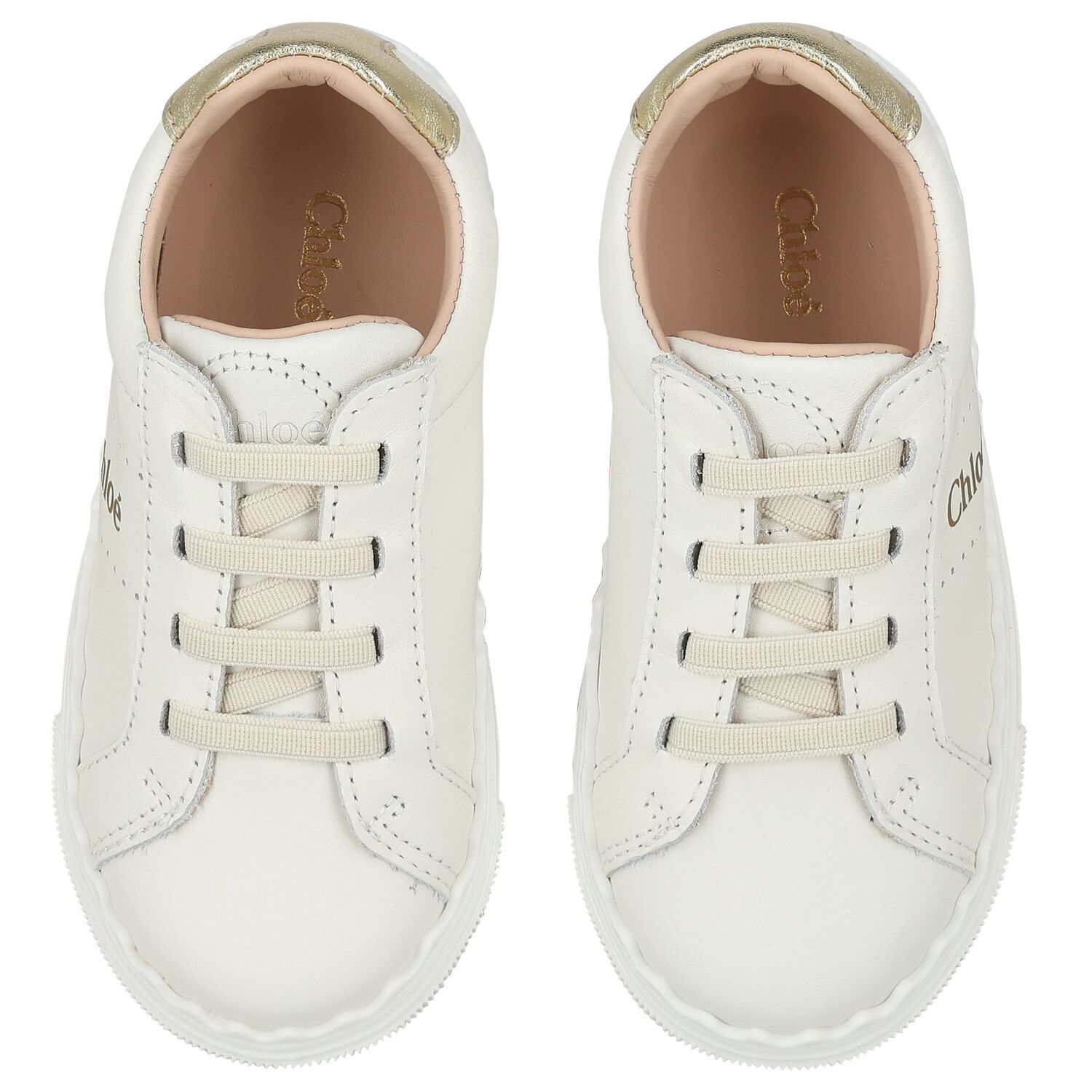 Girls Ivory Logo Trainers, 1, hi-res