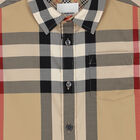 Boys Beige Checkered Shirt, 1, hi-res