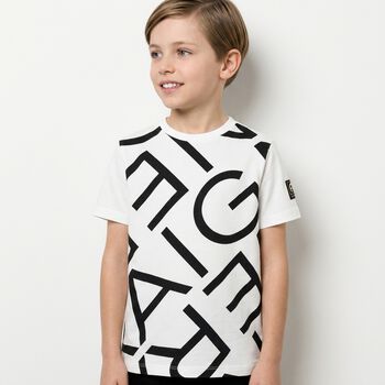 Boys White Logo T-Shirt