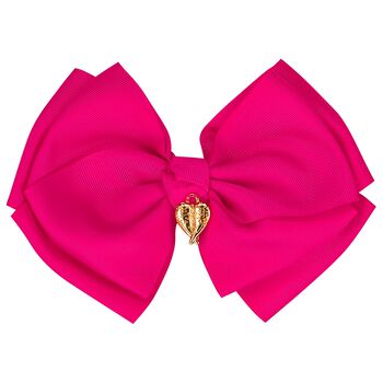 Girls Pink Bow Hairclip