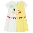Girls White & Yellow Dress, 1, hi-res