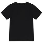 Boys Black & Silver Logo T-Shirt, 1, hi-res